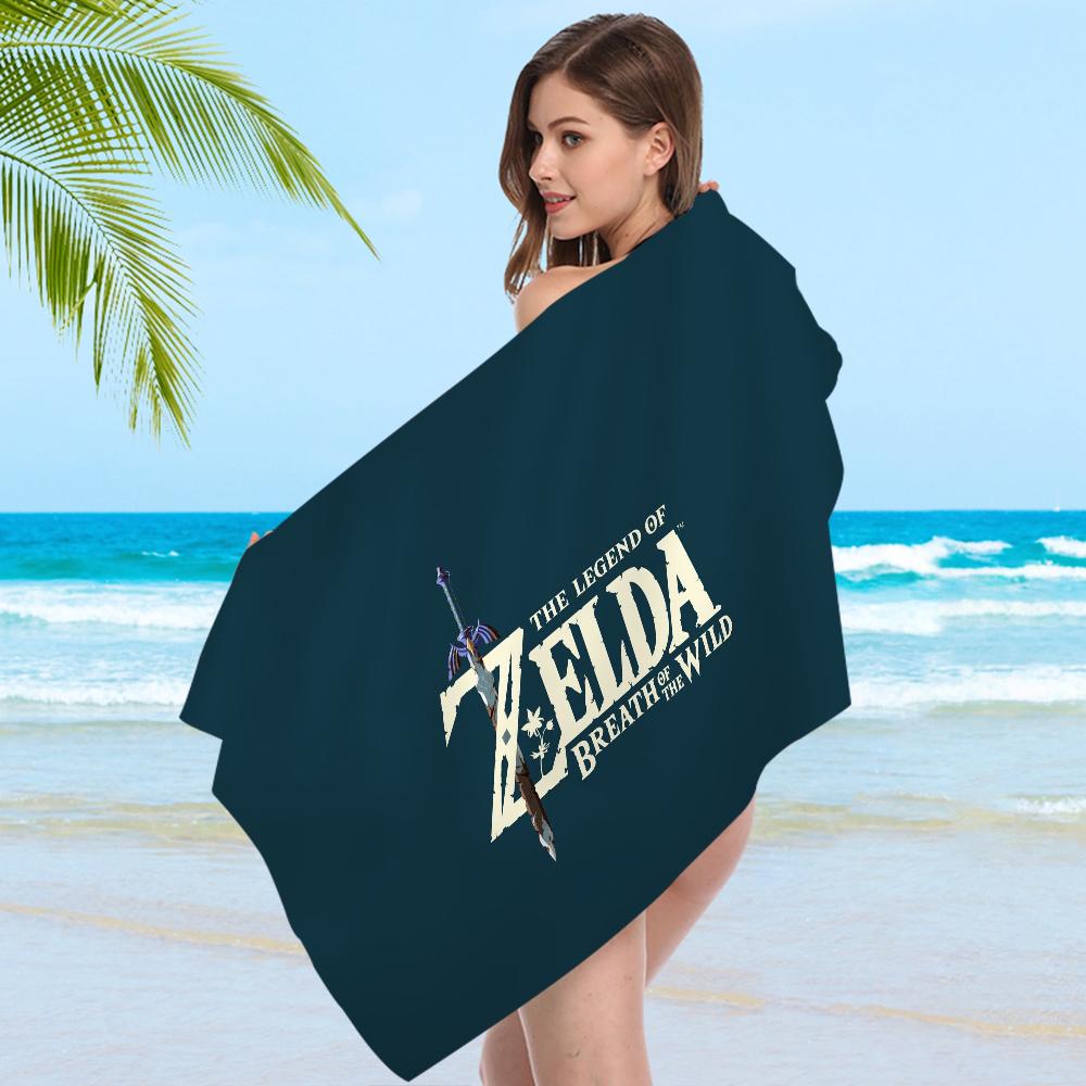 Legend Z-Zelda Game Bath Towel Microfiber Soft Water Absorbing Breathable For Girl Kids Decorative Cartoon Beach Towel