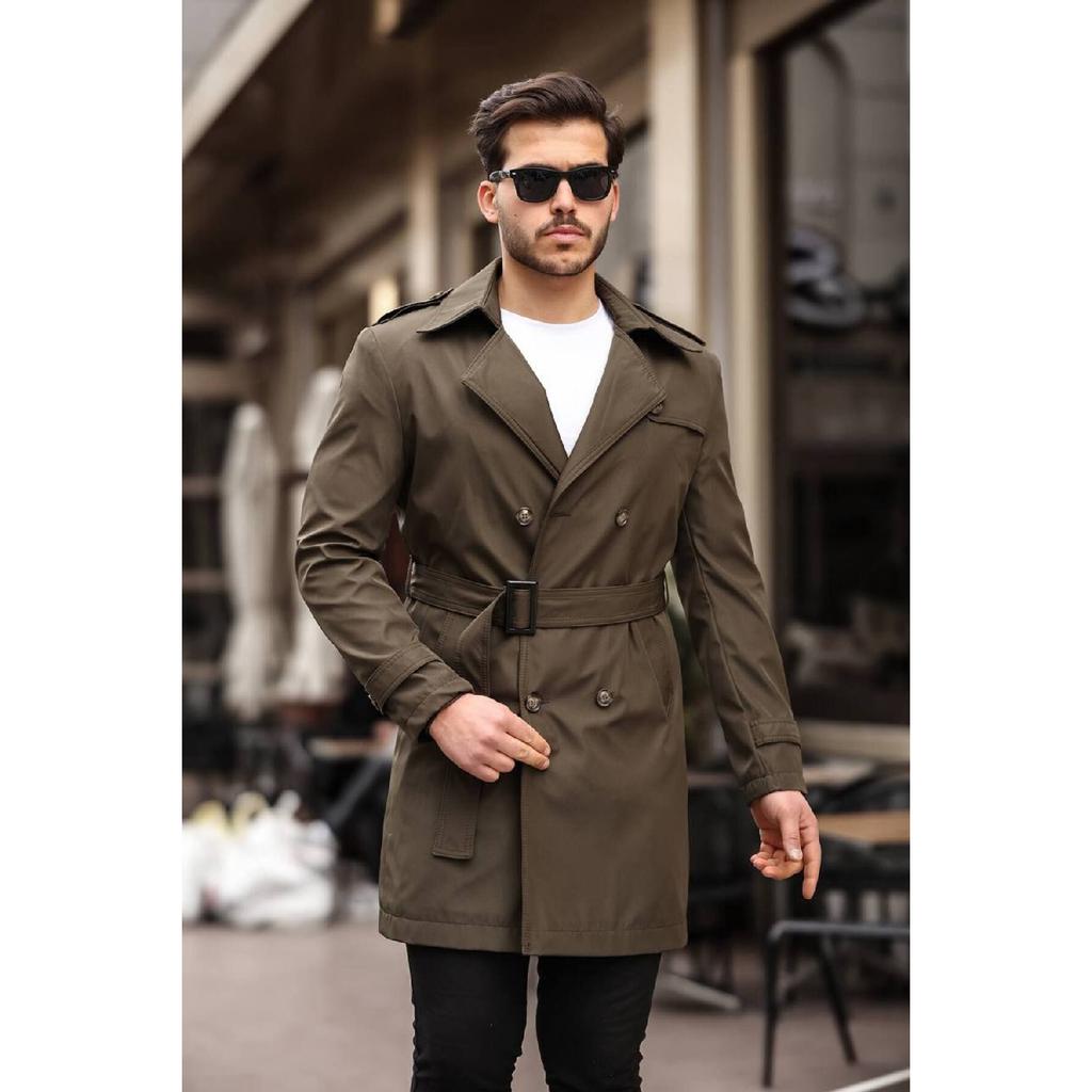 Men's Premium Epaulette Trench Coat Topcoat