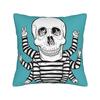 Black Grey Skull Face Día De Los Muertos Pillowcases Novelty Pillow Case For Sofa Home Decor Soft Pillow Cover