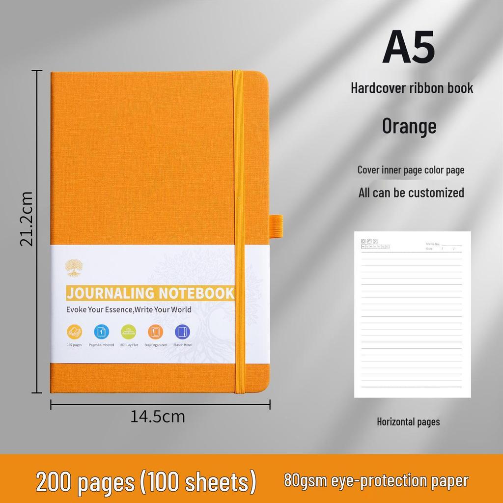 A5 Custom Logo Strap Notebook - Stylish & Simple Student Diary or Business Notebook