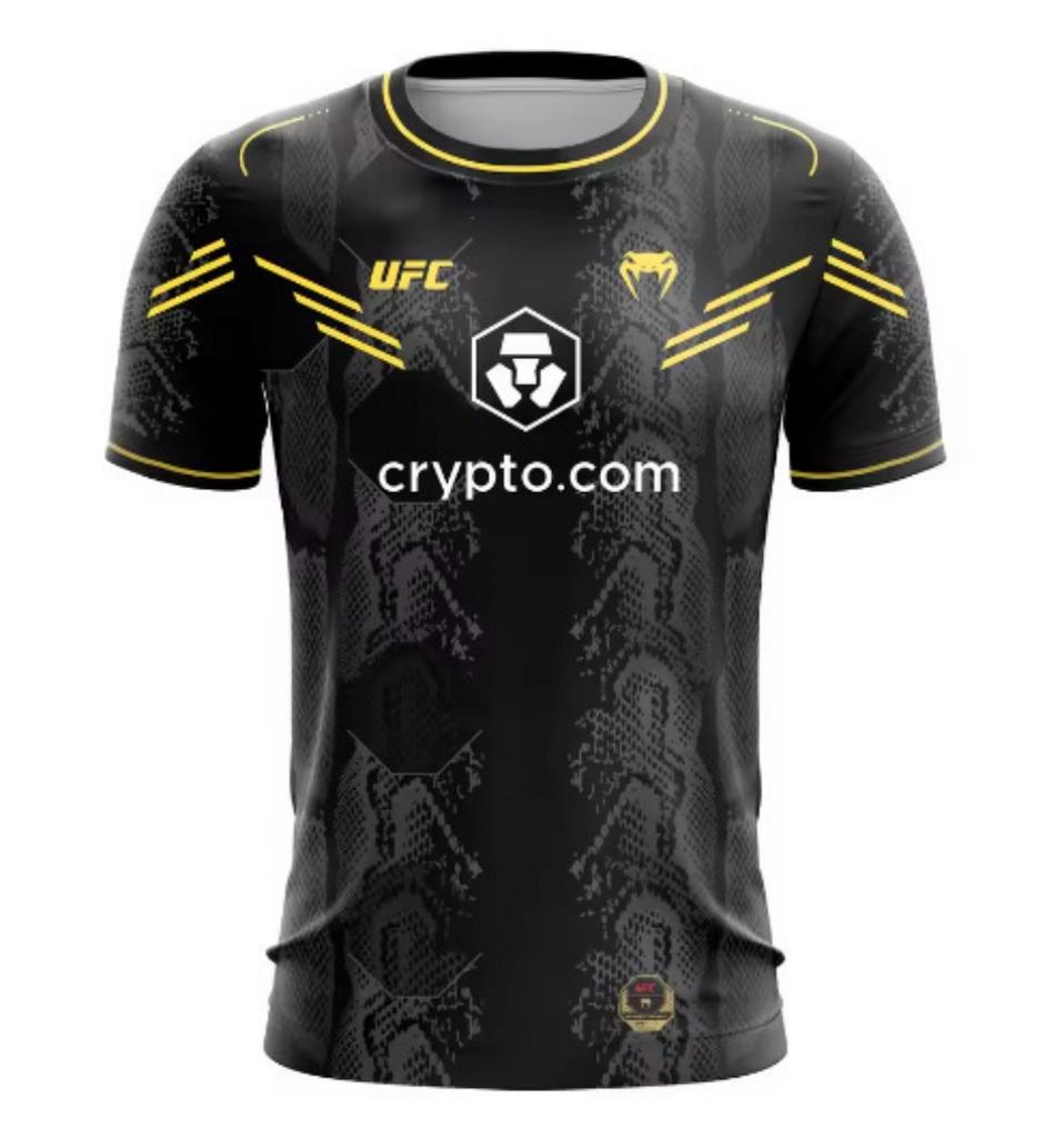 UFC Venom Crypto Rövid Ujjú Póló, Sportos Atlétikai Teljesítményű Póló