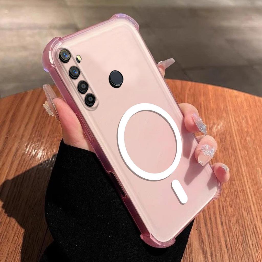 Case for realme 6i,5i,5 Cute Airbag Corner Pastel Matte Magnetic Casing Semi Shockproof Phone Cover