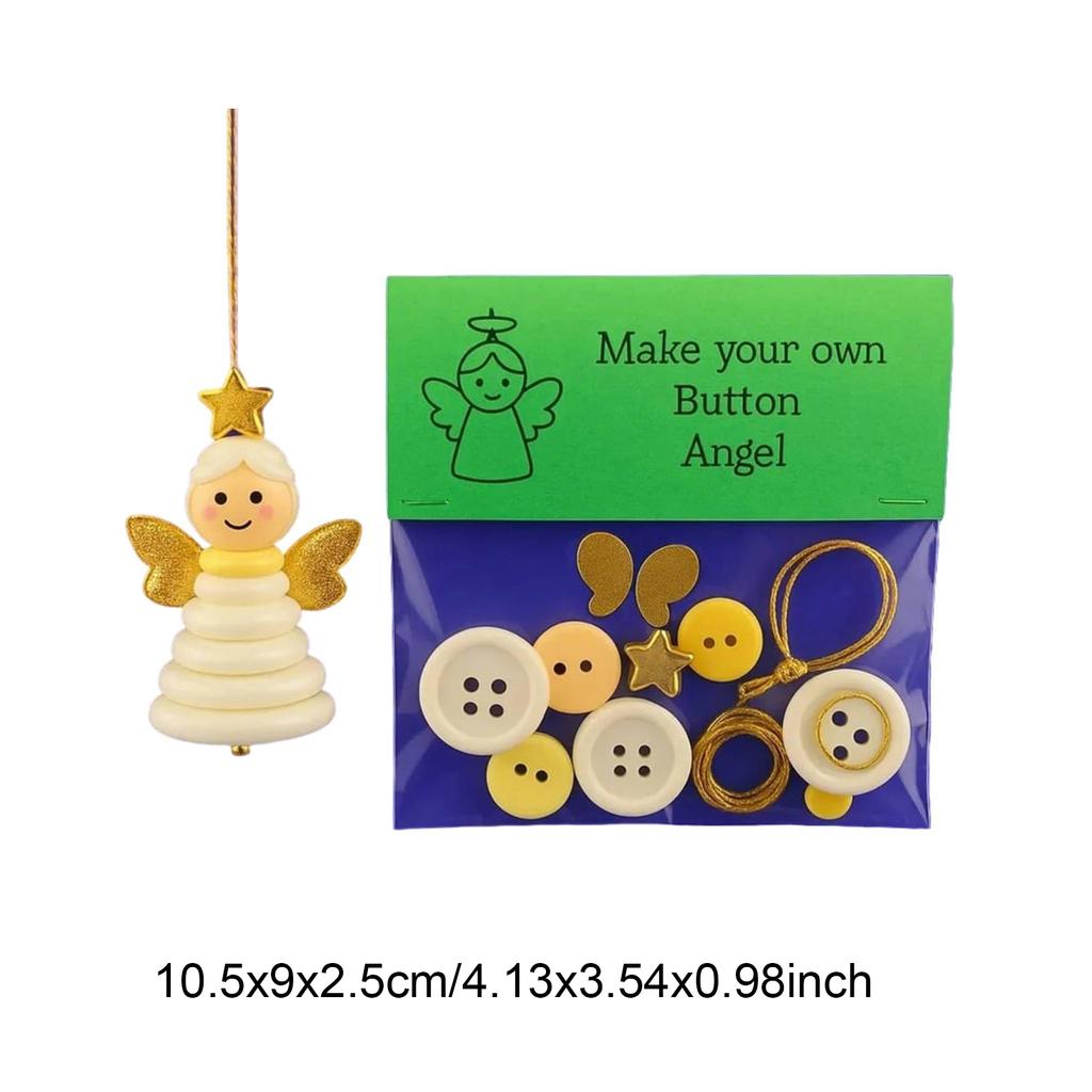 DIY Button Christmas Crafts Ornament Kit Christmas Ornament Kit Homemade Sewing Ornaments Fun Holiday Decorations for All Ages