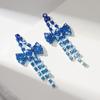 2PC Women's Fashion, Elegant, Colorful Bow, Tassel Earrings, Daily Wear, Travel, Banquet, Party, Festival Gifts