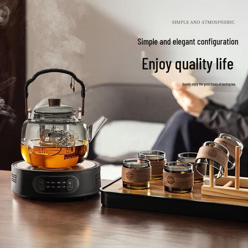 YIHUTEA Glass Teapot & Tea Set with Electric Stove