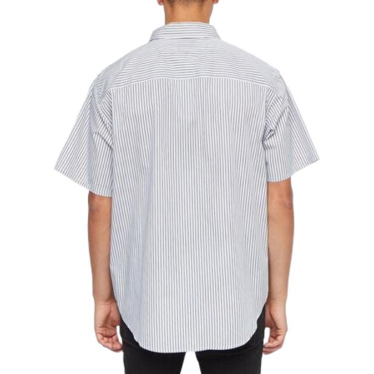 Converse Striped Woven Carpenter Button Down Asia Sizing 'Grey' Men's 10023411-A01