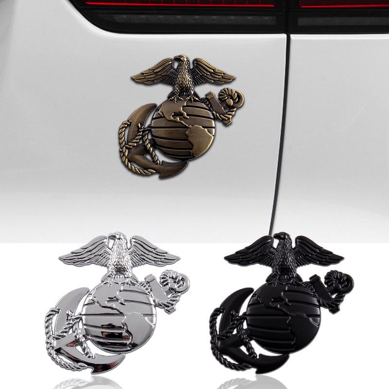 3D Marine Corps Eagle Metal Car Modification Body and Side Stickers