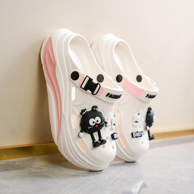 

Сабо Сандалии Женские Садовая обувь Летние Уличные Шлепанцы Черный Белый Минимализм ЭВА Резина Уличная Пляжная обувь 35