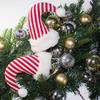 Christmas Stripe Pattern Design Fabric Art Handicrafts Xmas Tree Simulated Cane Candy Ornament Festival Decoration