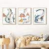 Cute Dinosaur Animals Triceratops Tyrannosaurus Minimalist Wall Art Canvas Painting Posters for Living Room Modern Home Decor