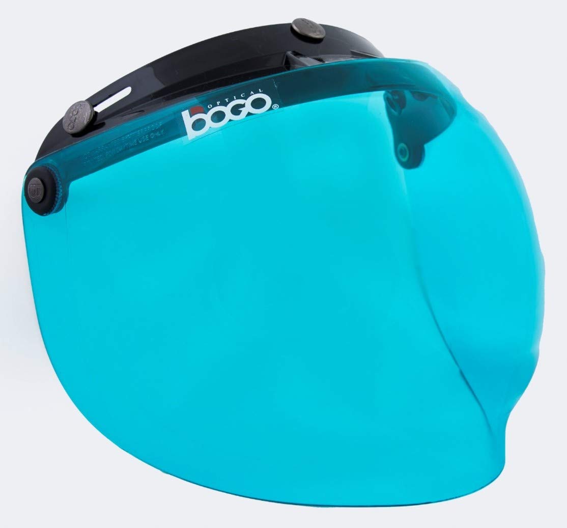 

BOGO Helmet Shield Bubble Shield Opening and Closing with Base Turquoise Regular Flip-up BG09-B8