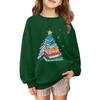Children's Fashionable Casual Long-sleeved Loose Christmas Print Pullover Sweatshirt