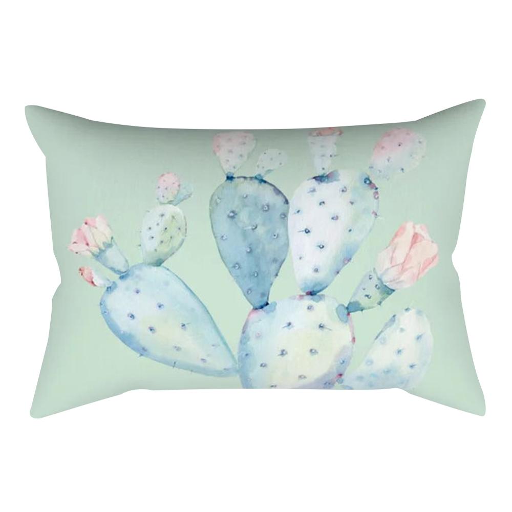 Plant Light Decorative Pillowcase Cactus Bedroom Living Room Sofa Chair Car Cushion Cover 30x50cm Home Decor Pillowcase