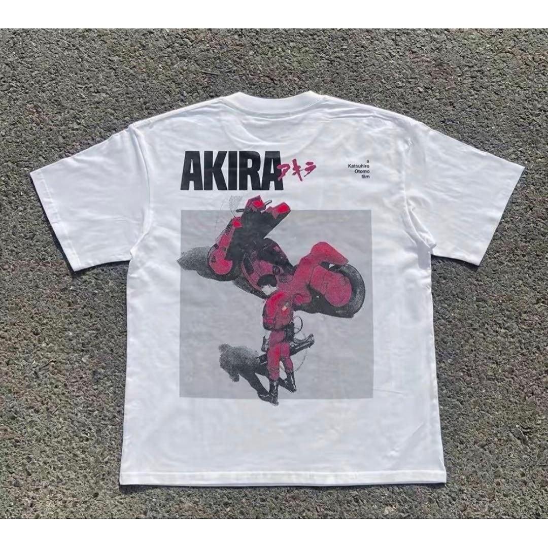 Rare AKIRA Kaneda Bike Back Print T-Shirt White