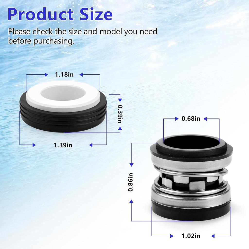R0479400 Shaft Seal for Jandy Zodiac VS FloPro, FloPro FHPF and FHPM Series Pool Pumps, Replacement for Jandy Pool Pump Booster, Ceramic and Carbon