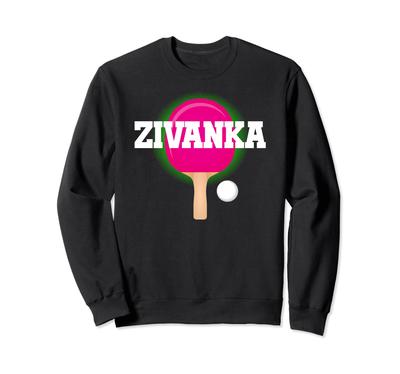 Zivanka Name Mädchen Tischtennis Ping Pong Spiel Schläger Sporttrainer