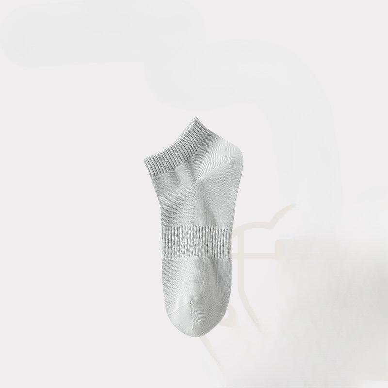 

Socks Men Spring/Summer Lightweight Business Sweat-Resistant Short-Term Mesh Cotton Socks Pure Cotton Breathable 1 pair світло-сірого кольору