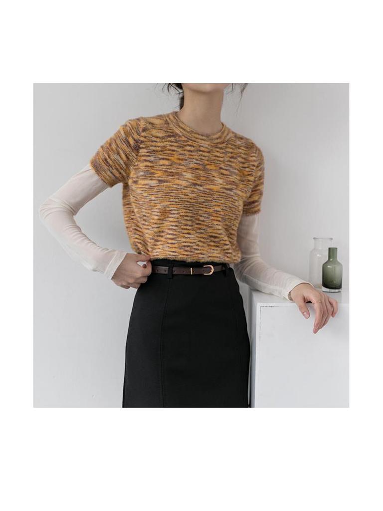 Hyuna Style Women's Mesh Long Sleeve Sun Protection Shirt, 2023 Summer Ice Silk Base Layer T-Shirt