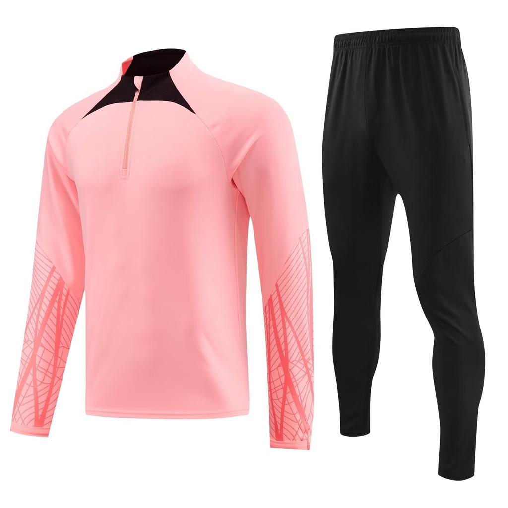 Half Zipper Long Sleeve Football Training Suit Set Children'S Autumn And Winter Football Suit Adult Running Sports Casual Suit