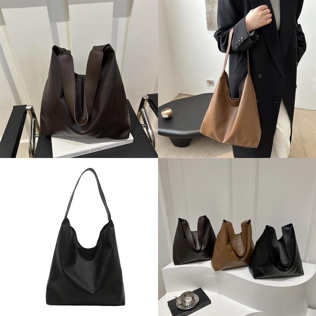 Chic Pu Material Oversized Tote Bag For Women Featuring Simple Urban Design And Magnetic Closure