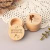 1PCS Free Personalized Tooth Fairy Wooden Box Round Tooth Fairy Holder Birthday Gift for Girls Boys Name Milk Tooth And Curl Box