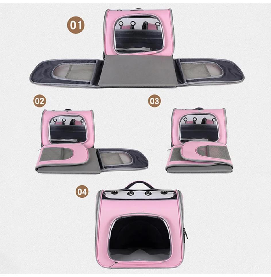Pet Cat Carrier Bag Outdoor Travel Backpack for Cats Small Dogs Breathable Cat Carrying Bag Suitable for Cats Within 7.5kg