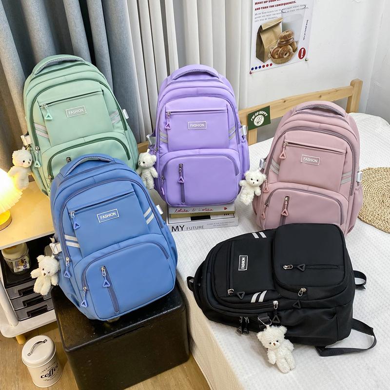 Casual Backpack Versatile For Primary And Secondary School Students Lightweight Backpack For Both Men And Women Multi-Compartment Stylish School Bag