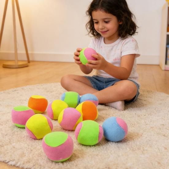 6Pcs Sticky Ball Sensory Toys Soft Throwing Balls for Kids Hand-Eye Coordination Catch Game Parent-Child Gift for Outdoor Play Kindergarten Activities
