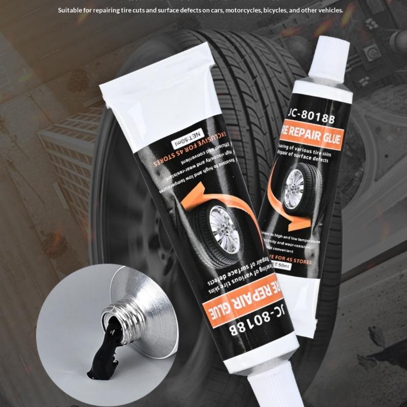 Car Bike Tire Repair Paste High Temp Resistant Black Glue Remover for Emergency Repair in Garage and Road Trips