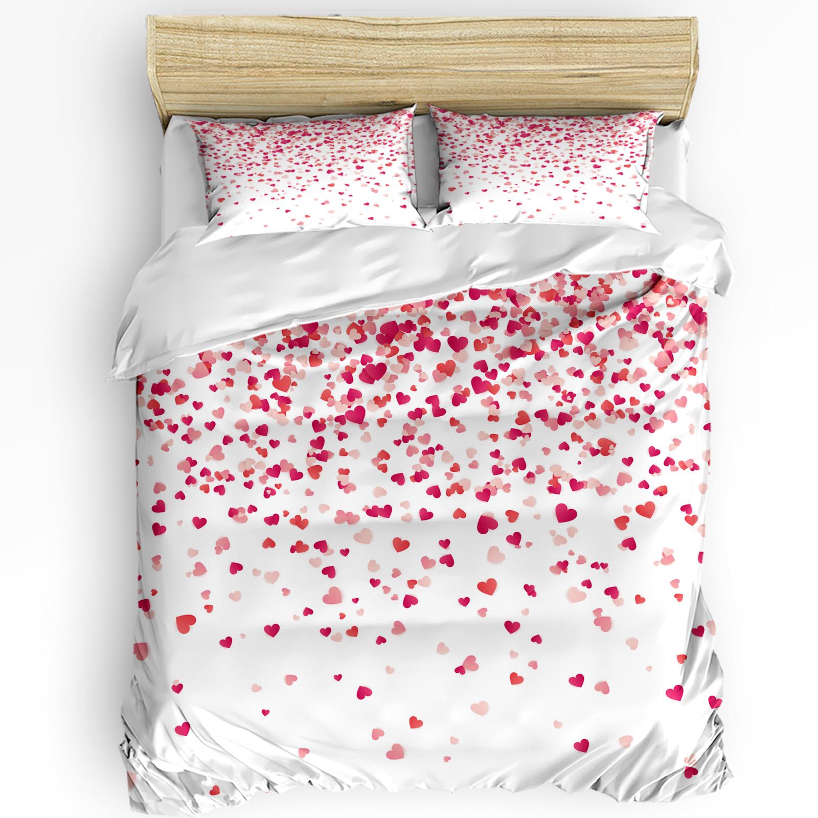 

Комплект постельного белья из 3 предметов с разноцветными бабочками в форме сердца для спальни, двуспальной кровати, домашнего текстиля, пододеяльника, наволочки EU single(135x200cm)