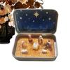 Nativity Set Resin Christmas Decorations Holy Family Manger Nativity Scene Statue for Tabletop Cabinet Desk Bedside Home Office