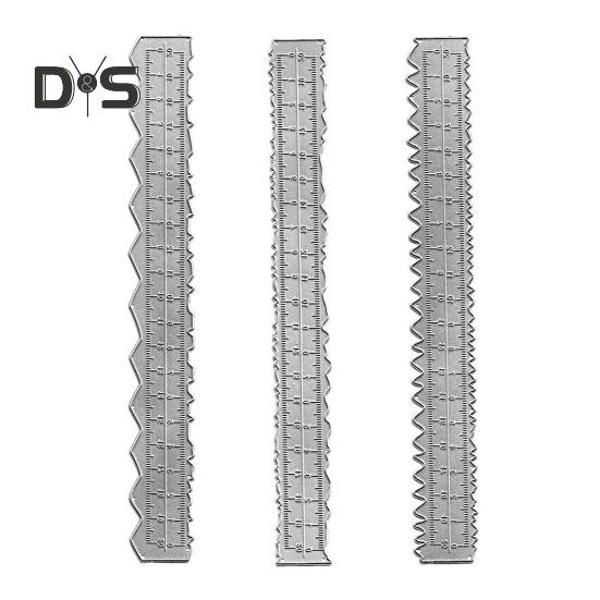 

3 шт. 8,54-дюймовая линейка для разрыва бумаги из углеродистой стали, линейка для резки бумаги с неровными краями, измерительный инструмент с волнистыми краями для школьных офисных карточек, скрапбукинга Sets