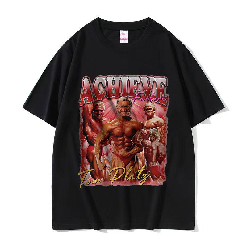 

Achieve Failure Tom Platz Graphic T Shirts Men s Retro Fashion Bodybuilde Tops T-shirt Casual Cotton Oversized Tshirt Streetw... S разноцветный