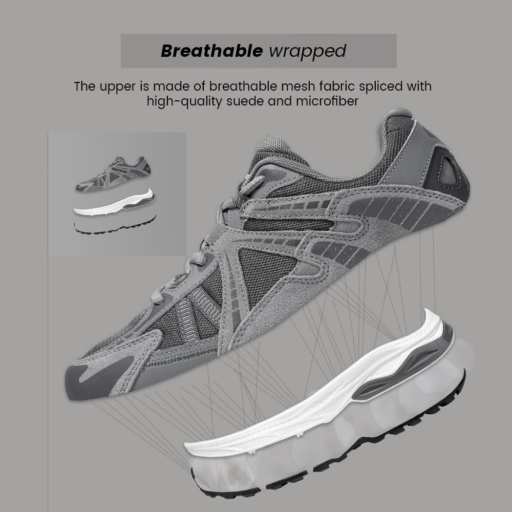 Baasploa New Men Outdoor Sneakers 2025 Casual Lightweight Breathable Running Shoes Male Comfort Non-Slip Vintage Sports Shoes