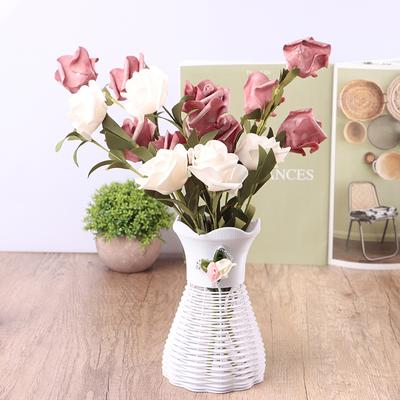 Modern Flower Vase White Pink Blue Plastic Vase Flower Pot Basket Nordic Home