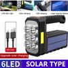Solar Rechargeable USB Strong Light Flashlight Super Bright Led Flashlight Portable Searchlight Distant Light