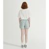 BETWEEN A AND B Flower Print Elastic Waist Shorts [Teal]