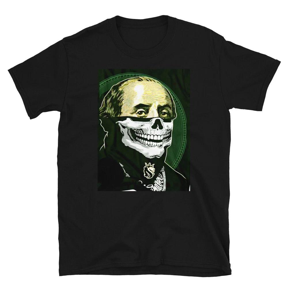 

MONEY DOLL WEARING MASK PROTECT YOURSELF FUN GRAPHIC Short-Sleeve Unisex T-Shirt S