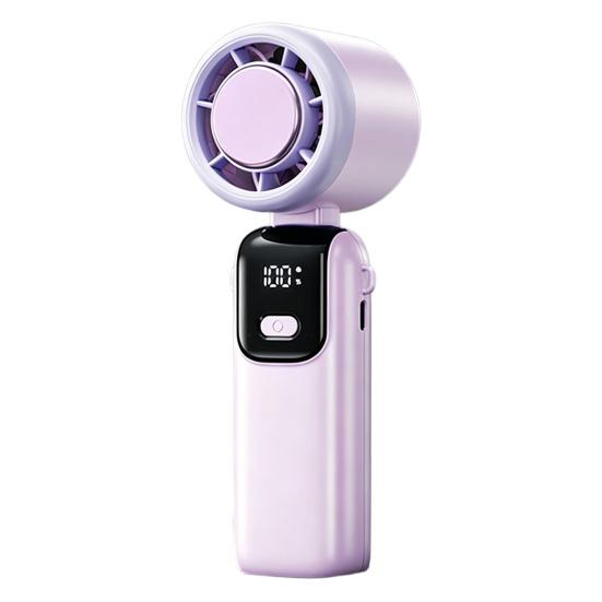 

Portable Rechargeable Cooling Fan Folding Mini Desktop with LED Light Fan Adjustable Wind Speed Fan for Office Outdoor A фіолетовий