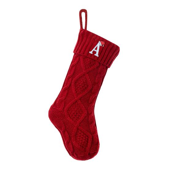 Christmas Stockings with Initials 18 Inches Large Embroidered Letter Christmas Stocking Monogram Knitted Stocking for Famliy Holiday Xmas Tree