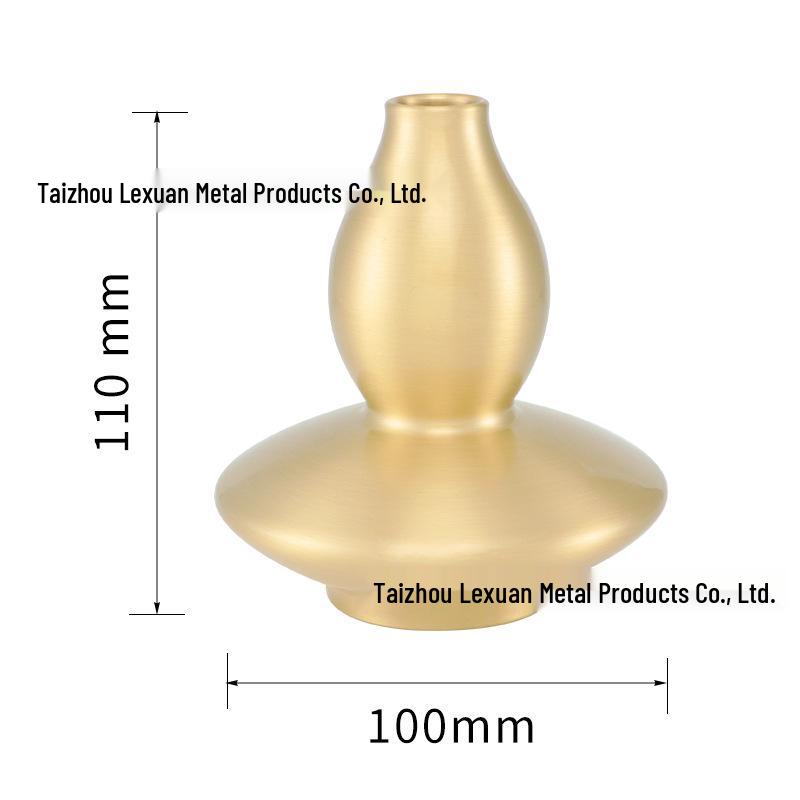 Vintage Brass Feng Shui Vase - Chinese Style Home Decoration Flower Container