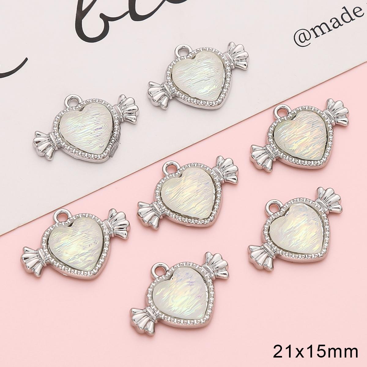 

Золотой/серебряный цвет сплава Алмазное сердце роза бабочка кулон для изготовления ювелирных изделий DIY ожерелье браслет серьги 1pcs серебряный