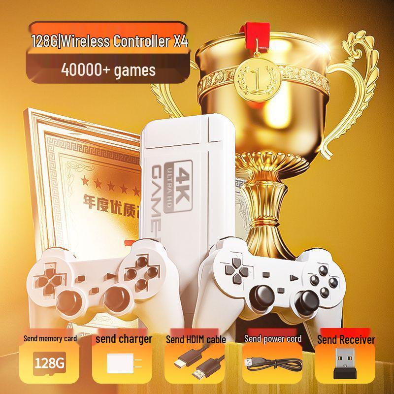 2024 HD 4K Wireless Console: 3D Classic Arcade Games with Super Mario
