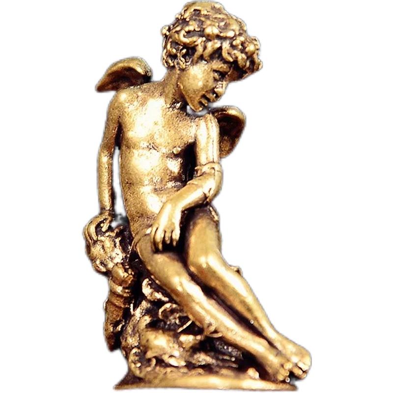 

Solid Brass God of Love Cupid Small Statue Vintage Miniatures Figurines Desktop Decoration Crafts Home Decor Ornaments Sculpture