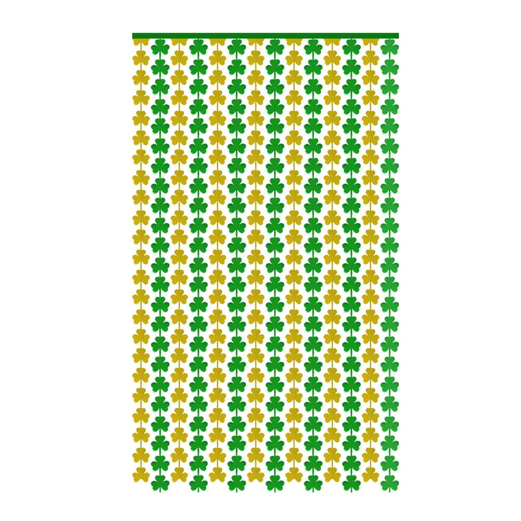 Bright Shamrock Tinsel Curtain for Patrick's Celebration Handmade Irish Festival Ornament Party Decoration Supplies