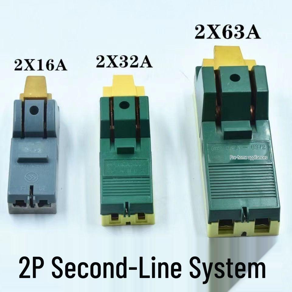 Household Single-Throw Knife Switch, 220V/380V 63A, Green, 32A Capacity