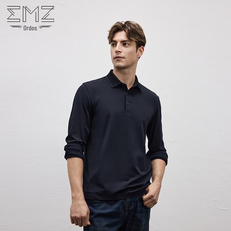 EMZ Men s Thermal Fleece Lined Long Sleeve Polo Shirt L (50)