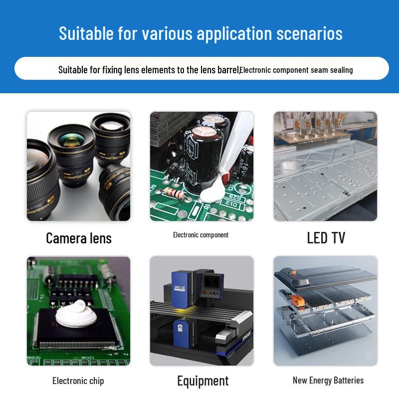 Mishima 705 Clear Silicone Rubber Adhesive for Edge Sealing and Lens Glass Potting In 3C Digital Products