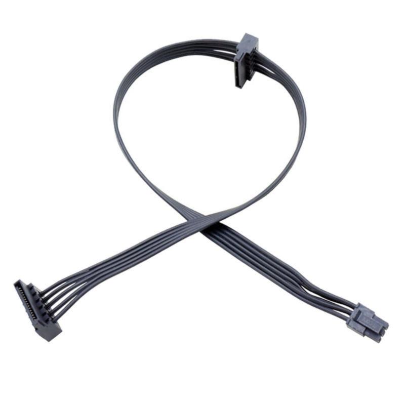 Mini 4Pin/4Pin/Mini 6Pin To Double 15Pin  Hard Drive Power Cable Mini 4P To Serial Double Hard Drive Power Cable Replacement for PC