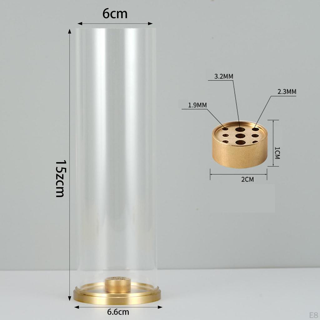 Incense Holder for Sticks Ash Catcher Tray Collectibles Artwork with Transparent Tube Burner